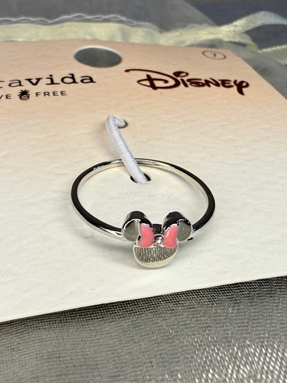 Pura Vida Disney Delicate Minnie Mouse Ring, Size 7 - Picture 6 of 16